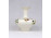 Vajszínű pillangó mintás, aranyozott Zsolnay porcelán díszváza 8 cm