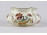 Zsolnay vajszínű, aranyozott, virágos gerezdes porcelán váza