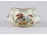 Zsolnay vajszínű, aranyozott, virágos gerezdes porcelán váza