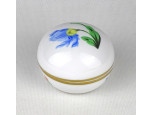 Régi Kitty mintás, aranyozott Herendi porcelán bonbonier 7.3 cm