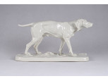 Pierre-Jules Mene francia porcelán vadászkutya vizsla szobor 1843