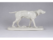 Pierre-Jules Mene francia porcelán vadászkutya vizsla szobor 1843