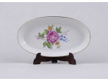 Hajnalka mintás ovális Hollóházi porcelán tálka 13 cm