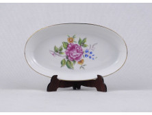 Hajnalka mintás ovális Hollóházi porcelán tálka 13 cm
