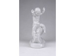 Antik festetlen Herendi porcelán csigán lovagló kisfiú figura 16.5 cm