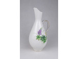 Antik aranyozott, fehér, kardos Meisseni porcelán váza 21 cm
