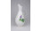 Antik aranyozott, fehér, kardos Meisseni porcelán váza 21 cm