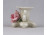 Régi kisméretű ENS porcelán gyertyatartó rózsa díszítéssel