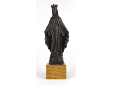 Szűz Mária fém szobor talapzaton 25 cm