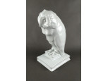Hatalmas festetlen Herendi porcelán bagoly figura 30 cm