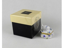 Herendi búzavirág girland (PBG) mintás mini porcelán bonbonier eredeti dobozában