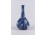 Ritka kék színű harangvirág mintás - pate sur pate - Herendi porcelán váza 15.6 cm