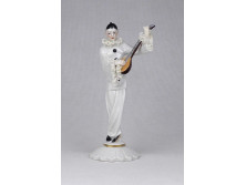 Antik Volkstedter porcelán bohoc figura 14.2 cm