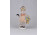 Régi Lippelsdorf GDR porcelán figura - kislány virágkosárral és esernyővel 12.7 cm