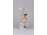 Régi Lippelsdorf GDR porcelán figura - kislány virágkosárral és esernyővel 12.7 cm