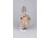Régi Lippelsdorf GDR porcelán figura - kislány virágkosárral és esernyővel 12.7 cm