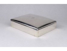 Régi fabetétes art deco ezüst doboz 145 g