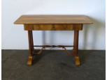 Antik Biedermeier cseresznyefa furnéros fiókos íróasztal 65 x 125 cm