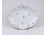 Régi Herendi zöld virágmintás, aranyozott porcelán magasfalú ovális kínálótál 22.3 cm