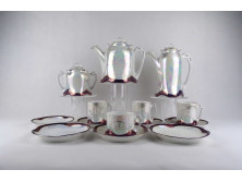 Antik szecessziós Elbogen porcelán teás és kávés készlet 14 darab