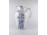 Antik nagyméretű szecessziós porcelán fehér vizes kancsó, kék margarétás festéssel 33 cm