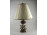 Antik XIX századi jelzett bronz talpas majolika lámpa 71 cm
