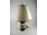 Antik XIX századi jelzett bronz talpas majolika lámpa 71 cm