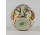 Hibátlan vajszínű áttört orchideás Zsolnay porcelán kaspó