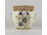 Hibátlan vajszínű áttört búzavirágos Zsolnay porcelán kaspó 