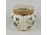 Hibátlan vajszínű áttört búzavirágos Zsolnay porcelán kaspó 