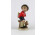 Antik Bertram porcelán figura kisfiú virággal 14.5 cm