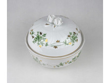 Erika mintás nagyméretű Hollóházi porcelán bonbonier 14 x 17 cm