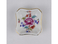 Antik Nanking virág mintás Herendi porcelán gyűrűtartó tálka