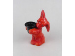 Régi GOEBEL porcelán figura kiskutya cilinderrel 14.6 cm