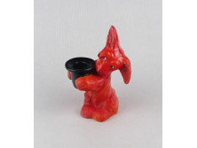 Régi GOEBEL porcelán figura kiskutya cilinderrel 14.6 cm