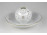 Herendi fehér porcelán mécses gömb tányérral 19.7 cm