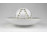 Herendi fehér porcelán mécses gömb tányérral 19.6 cm