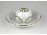 Herendi fehér porcelán mécses gömb tányérral 19.5 cm