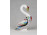 Hollóházi garden mintás porcelán hattyú figura