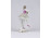 Antik Capodimonte nápolyi fodros szoknyás balerina porcelán figura 8 cm