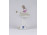 Antik Capodimonte nápolyi fodros szoknyás balerina porcelán figura 8 cm