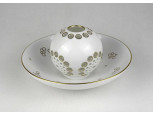 Herendi fehér porcelán mécses gömb tányérral 19.5 cm