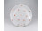 Régi Zsolnay virágmintás, aranyozott porcelán tortástál