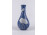 Ritka kék színű pipacsos - pate sur pate - Herendi porcelán váza 15.7 cm