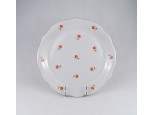 Régi Zsolnay virágmintás, aranyozott porcelán tortástál