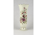 Zsolnay vajszínű porcelán virágos váza 20.5 cm