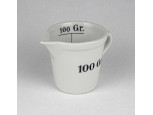 Régi gyógyszertári Zsolnay porcelán mérőedény kancsó 100 GR