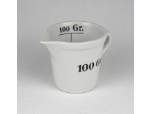 Régi gyógyszertári Zsolnay porcelán mérőedény kancsó 100 GR