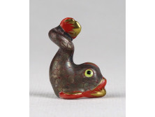 Antik ó-herendi kisméretű porcelán hal halacska 3.3 cm