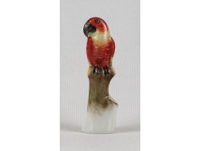 Régi Herendi mini porcelán papagáj figura 7 cm